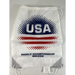 USA World Championship Soccer Drawstring Bag Red‎ White Blue Flag New